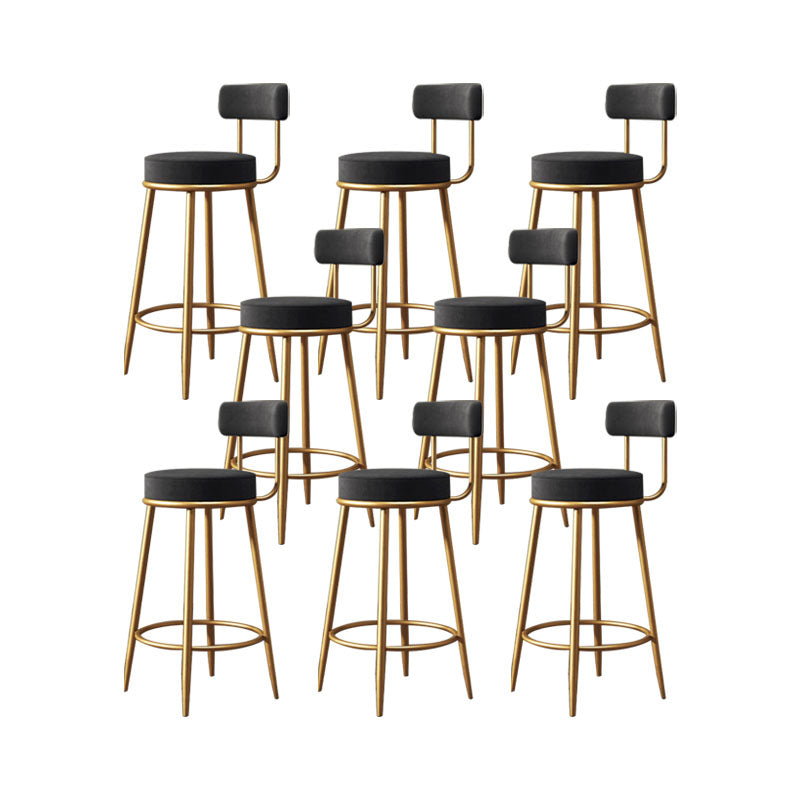 Glam Living Room Conter Sedia in metallo sgabelli da bar con poggiapiedi