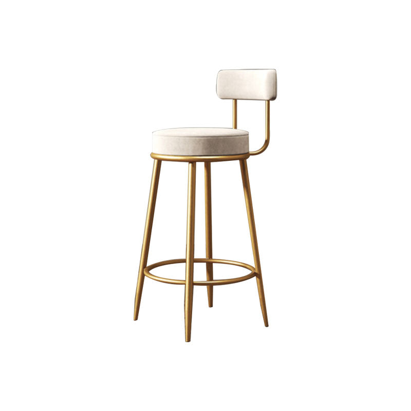 Glam Living Room Conter Sedia in metallo sgabelli da bar con poggiapiedi