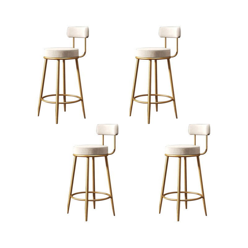 Glam Living Room Conter Sedia in metallo sgabelli da bar con poggiapiedi