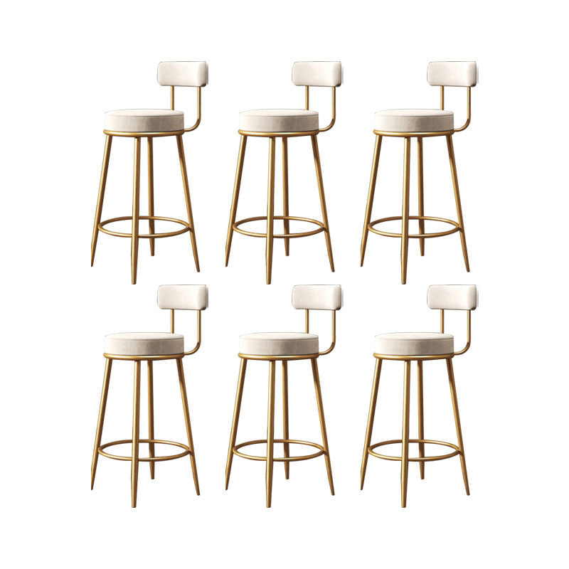 Glam Living Room Conter Sedia in metallo sgabelli da bar con poggiapiedi