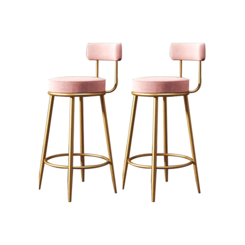 Glam Living Room Conter Sedia in metallo sgabelli da bar con poggiapiedi