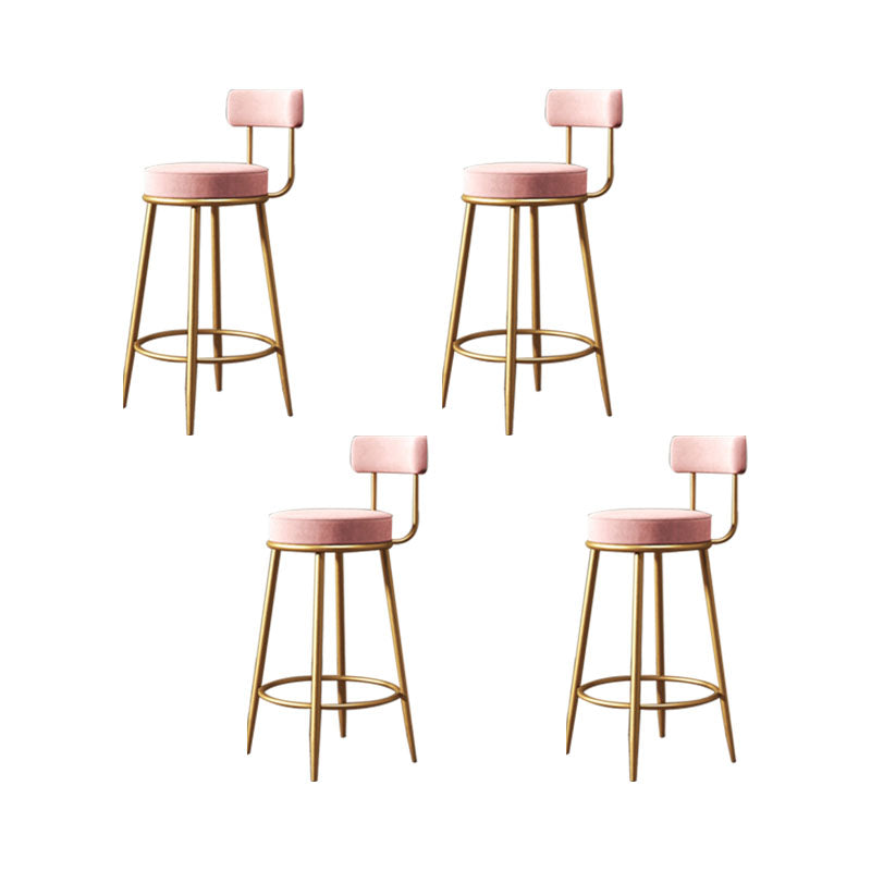 Glam Living Room Conter Sedia in metallo sgabelli da bar con poggiapiedi