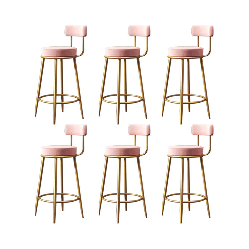 Glam Living Room Conter Sedia in metallo sgabelli da bar con poggiapiedi