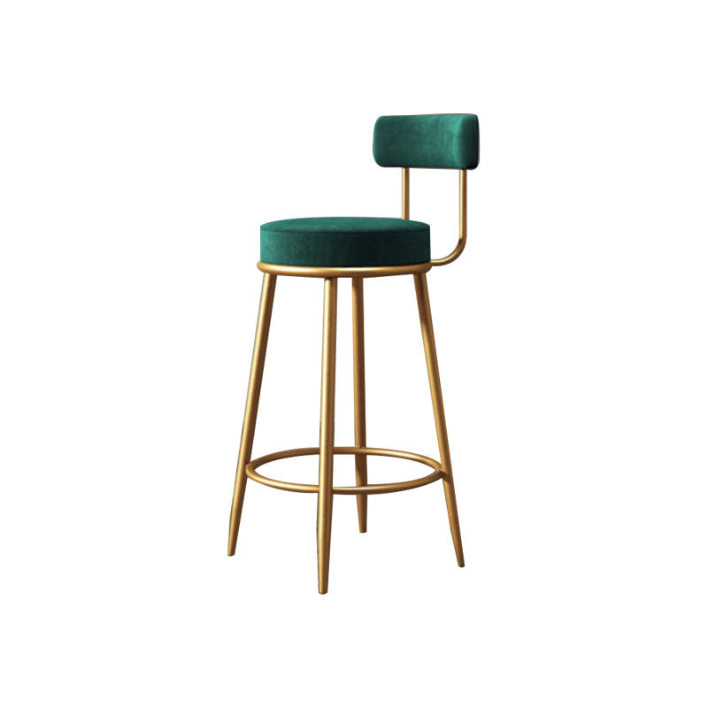 Glam Living Room Conter Sedia in metallo sgabelli da bar con poggiapiedi