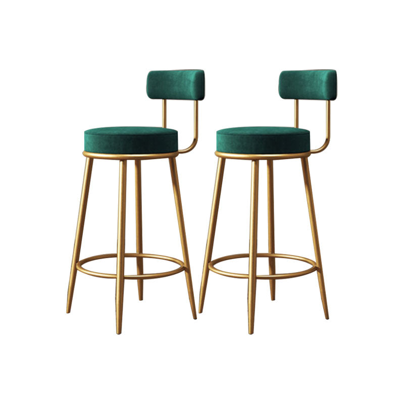 Glam Living Room Conter Sedia in metallo sgabelli da bar con poggiapiedi