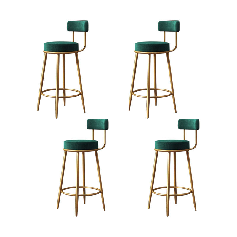 Glam Living Room Conter Sedia in metallo sgabelli da bar con poggiapiedi