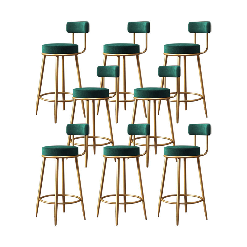 Glam Living Room Conter Sedia in metallo sgabelli da bar con poggiapiedi