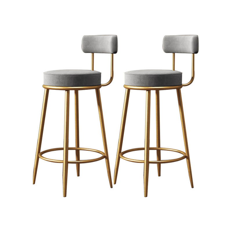 Glam Living Room Conter Sedia in metallo sgabelli da bar con poggiapiedi