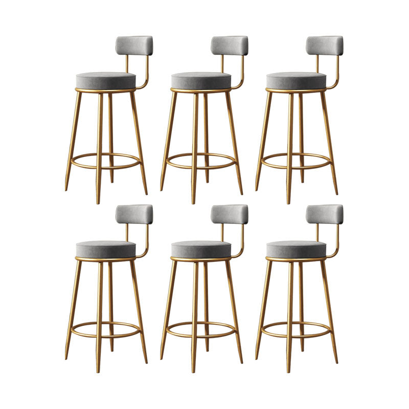 Glam Living Room Conter Sedia in metallo sgabelli da bar con poggiapiedi