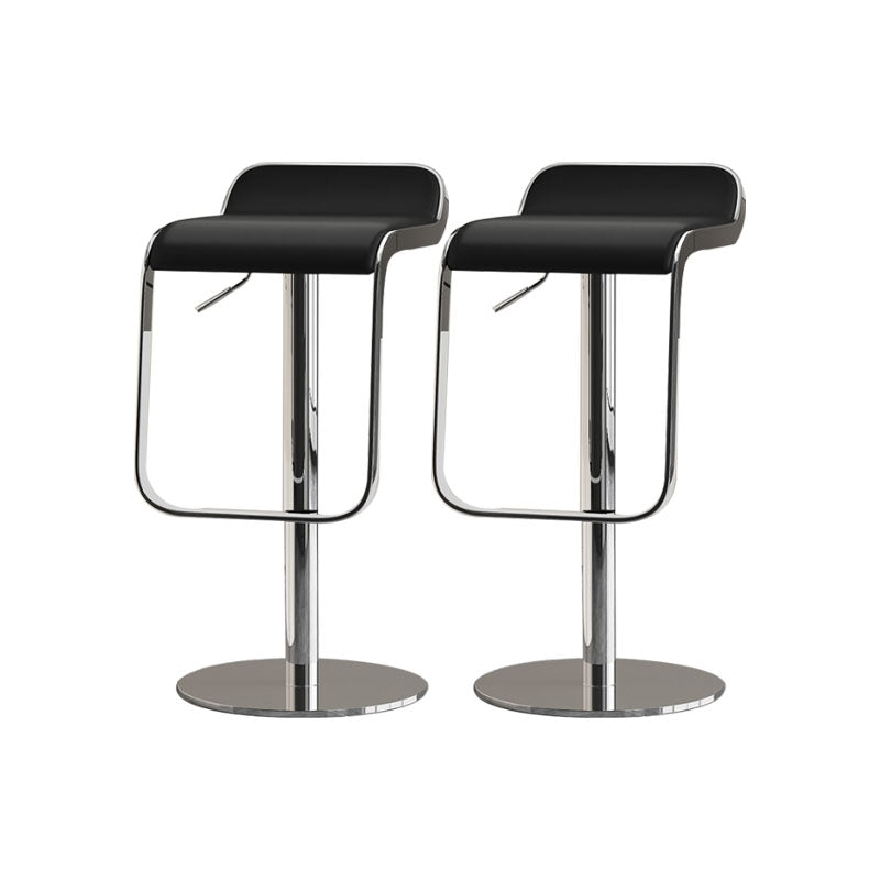 フェイクレザーバースツール調整可能な高さのスイベルバースツールとフットレスト