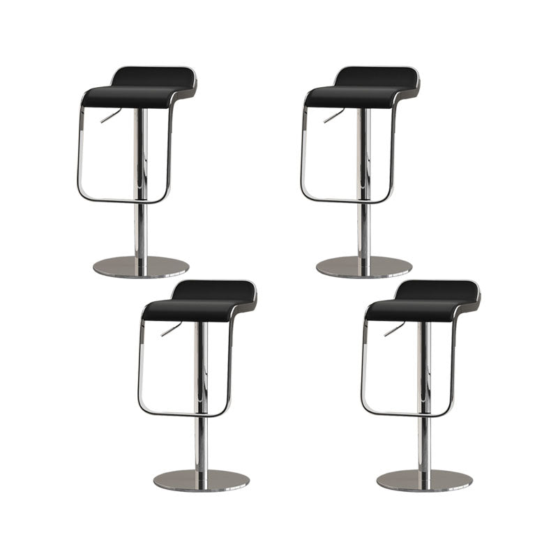 フェイクレザーバースツール調整可能な高さのスイベルバースツールとフットレスト