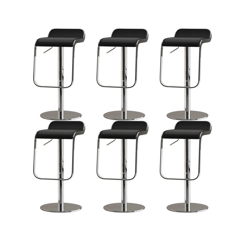 フェイクレザーバースツール調整可能な高さのスイベルバースツールとフットレスト