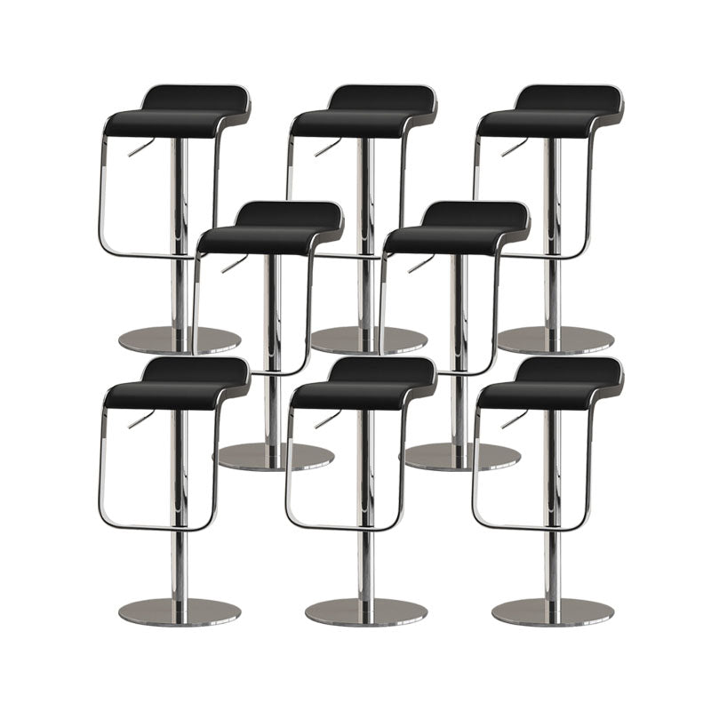 フェイクレザーバースツール調整可能な高さのスイベルバースツールとフットレスト