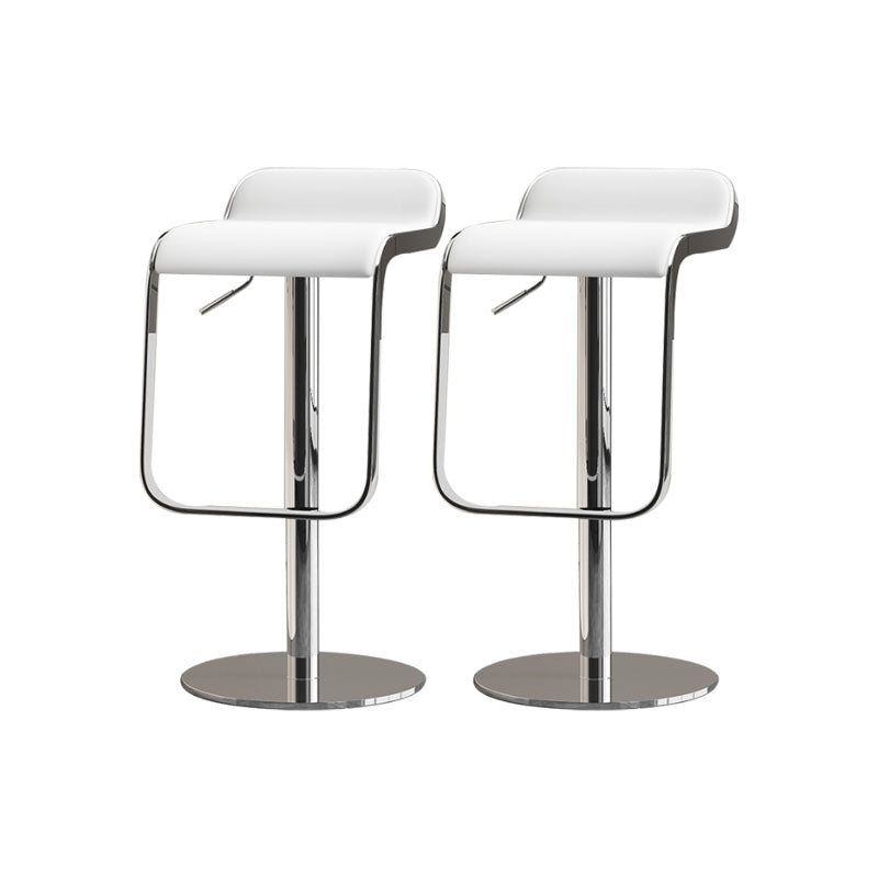 フェイクレザーバースツール調整可能な高さのスイベルバースツールとフットレスト