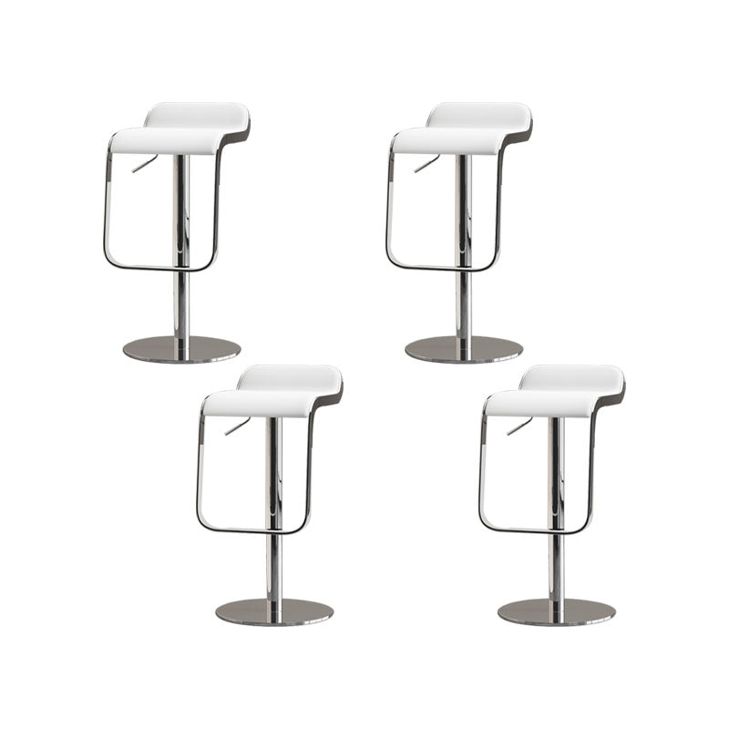 フェイクレザーバースツール調整可能な高さのスイベルバースツールとフットレスト