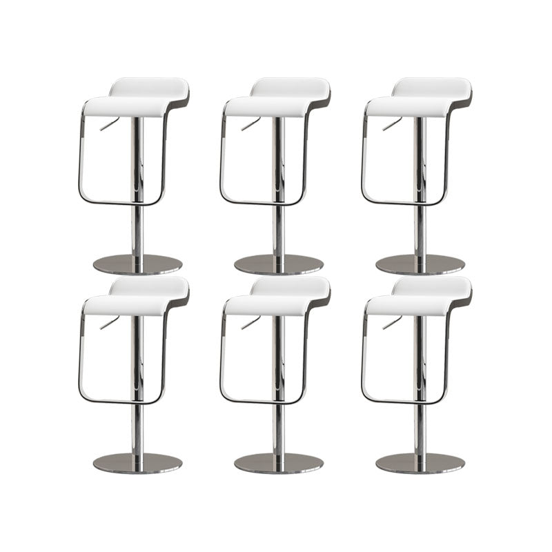 フェイクレザーバースツール調整可能な高さのスイベルバースツールとフットレスト