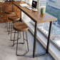 Solid Wood Dining Stools Scandinavian Bar Stools with Footrest