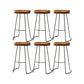 Solid Wood Dining Stools Scandinavian Bar Stools with Footrest