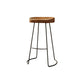 Solid Wood Dining Stools Scandinavian Bar Stools with Footrest