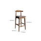 Solid Wood Dining Stools Scandinavian Bar Stools with Footrest