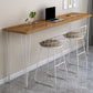 Modern Rectangle Wood Bar Table Metal Legs for Milk Tea Shop Brown White Without Chairs Clearhalo 'Bar Furniture' 'Bar Tables' 'bar_tables' 'furn' 'furn_bar_tables' 'Furniture' 'Kitchen & Dining Furniture' 7277114
