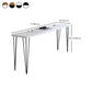 Modern Rectangle Wood Bar Table Metal Legs for Milk Tea Shop Clearhalo 'Bar Furniture' 'Bar Tables' 'bar_tables' 'furn' 'furn_bar_tables' 'Furniture' 'Kitchen & Dining Furniture' 7277128