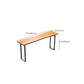 Dennenhout rechthoekige bartafel moderne metalen poten voor melktheewinkel