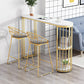 Glam Stone Bar Table Metal Base Storage Table for Living Room Clearhalo 'Bar Furniture' 'Bar Tables' 'bar_tables' 'furn' 'furn_bar_tables' 'Furniture' 'Kitchen & Dining Furniture' 7277156