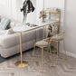 Glam Stone Bar Table Metal Base with Wine Rack for Living Room Clearhalo 'Bar Furniture' 'Bar Tables' 'bar_tables' 'furn' 'furn_bar_tables' 'Furniture' 'Kitchen & Dining Furniture' 7277172