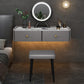 Contemporary Double Drawers Make-up Vanity Marble Makeup Vanity Desk Table Clearhalo 'Bedroom Furniture' 'furn' 'furn_makeup_vanities' 'Furniture' 'Makeup Vanities' 'makeup_vanities' 7277284
