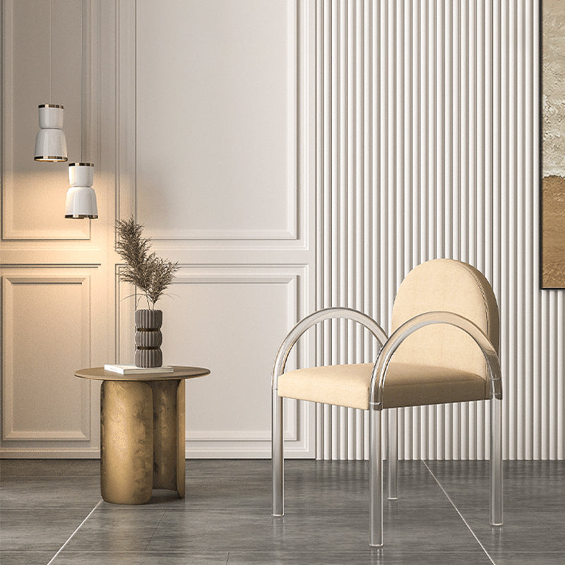 Modern Simple Arm Chair Plastic Frame Dining Chair for Dining Room Clearhalo 'Dining Chairs' 'Dining Tables & Seating' 'dining_chair' 'furn' 'furn_dining_chair' 'Furniture' 'Kitchen & Dining Furniture' 7277551