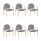 Modern Simple Arm Chair Plastic Frame Dining Chair for Dining Room Grey 6 Piece Set Clearhalo 'Dining Chairs' 'Dining Tables & Seating' 'dining_chair' 'furn' 'furn_dining_chair' 'Furniture' 'Kitchen & Dining Furniture' 7277552