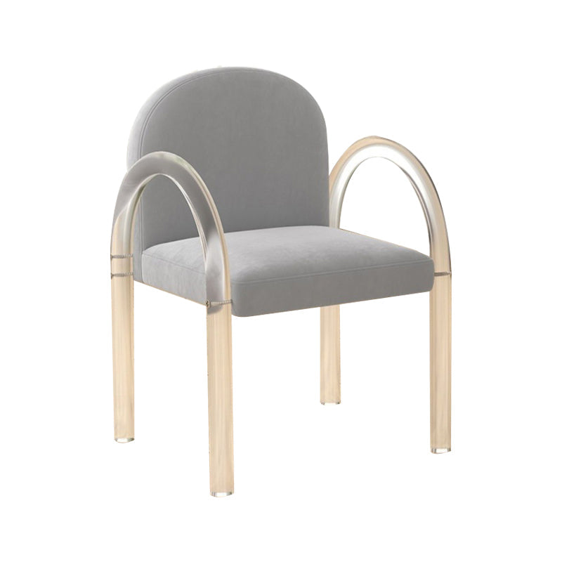 Modern Simple Arm Chair Plastic Frame Dining Chair for Dining Room Clearhalo 'Dining Chairs' 'Dining Tables & Seating' 'dining_chair' 'furn' 'furn_dining_chair' 'Furniture' 'Kitchen & Dining Furniture' 7277554