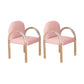 Modern Simple Arm Chair Plastic Frame Dining Chair for Dining Room Pink 2 Piece Set Clearhalo 'Dining Chairs' 'Dining Tables & Seating' 'dining_chair' 'furn' 'furn_dining_chair' 'Furniture' 'Kitchen & Dining Furniture' 7277557