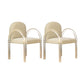 Modern Simple Arm Chair Plastic Frame Dining Chair for Dining Room Beige 2 Piece Set Clearhalo 'Dining Chairs' 'Dining Tables & Seating' 'dining_chair' 'furn' 'furn_dining_chair' 'Furniture' 'Kitchen & Dining Furniture' 7277566
