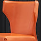 Nordic Style Side Chair Faux Leather Wingback Chair for Dining Room