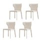 Nordic Style Side Chair Faux Leather Wingback Chair for Dining Room