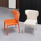 Nordic Style Side Chair Faux Leather Wingback Chair for Dining Room
