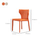 Nordic Style Side Chair Faux Leather Wingback Chair for Dining Room