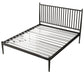 Contemporary Finish Metallic Open-Frame Bed Glam Wire-Grid Iron Bed Frame with Headboard Black 13 Beams Clearhalo 'Bedroom Furniture' 'Beds' 'furn' 'furn_beds' 'Furniture' 7277642