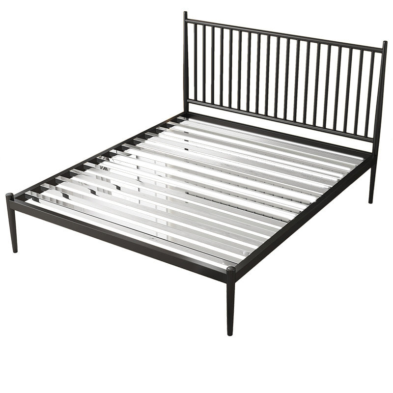 Contemporary Finish Metallic Open-Frame Bed Glam Wire-Grid Iron Bed Frame with Headboard Black 13 Beams Clearhalo 'Bedroom Furniture' 'Beds' 'furn' 'furn_beds' 'Furniture' 7277642