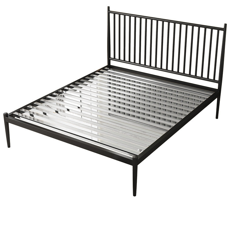 Contemporary Finish Metallic Open-Frame Bed Glam Wire-Grid Iron Bed Frame with Headboard Black 17 Beams Clearhalo 'Bedroom Furniture' 'Beds' 'furn' 'furn_beds' 'Furniture' 7277643