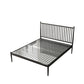 Contemporary Finish Metallic Open-Frame Bed Glam Wire-Grid Iron Bed Frame with Headboard Black Vertical Paving Clearhalo 'Bedroom Furniture' 'Beds' 'furn' 'furn_beds' 'Furniture' 7277649