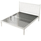 Contemporary Finish Metallic Open-Frame Bed Glam Wire-Grid Iron Bed Frame with Headboard White Vertical Paving Clearhalo 'Bedroom Furniture' 'Beds' 'furn' 'furn_beds' 'Furniture' 7277650