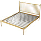 Contemporary Finish Metallic Open-Frame Bed Glam Wire-Grid Iron Bed Frame with Headboard Gold 13 Beams Clearhalo 'Bedroom Furniture' 'Beds' 'furn' 'furn_beds' 'Furniture' 7277651