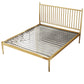 Contemporary Finish Metallic Open-Frame Bed Glam Wire-Grid Iron Bed Frame with Headboard Gold 17 Beams Clearhalo 'Bedroom Furniture' 'Beds' 'furn' 'furn_beds' 'Furniture' 7277654