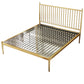 Contemporary Finish Metallic Open-Frame Bed Glam Wire-Grid Iron Bed Frame with Headboard Gold Vertical Paving Clearhalo 'Bedroom Furniture' 'Beds' 'furn' 'furn_beds' 'Furniture' 7277655