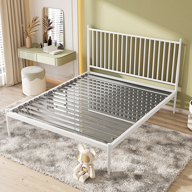 Contemporary Finish Metallic Open-Frame Bed Glam Wire-Grid Iron Bed Frame with Headboard Clearhalo 'Bedroom Furniture' 'Beds' 'furn' 'furn_beds' 'Furniture' 7277658