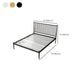 Contemporary Finish Metallic Open-Frame Bed Glam Wire-Grid Iron Bed Frame with Headboard Clearhalo 'Bedroom Furniture' 'Beds' 'furn' 'furn_beds' 'Furniture' 7277659