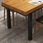 Light Wood Finish Industrial Dining Set 1/2/5 Pcs Pine Wood Dinette Set